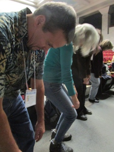 Teachers during the movement session with Teaching Artist Nancy Salmon